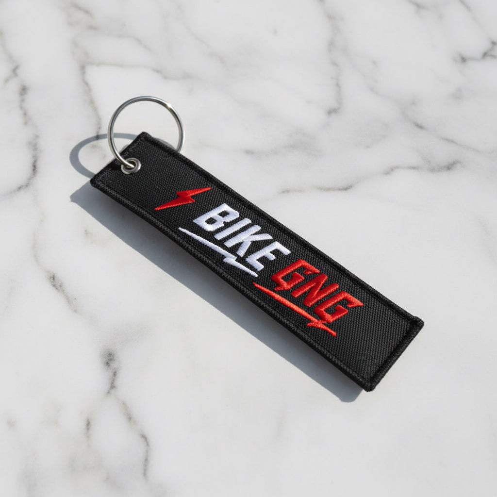 BIKE GNG Embroidered Keychain