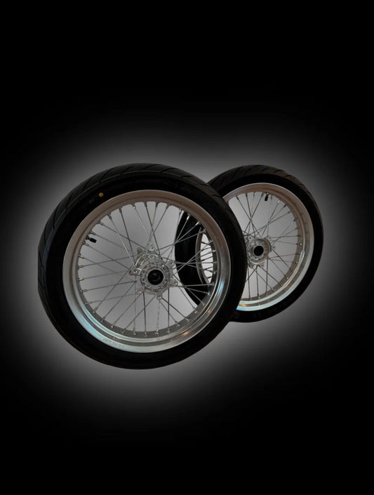 Chrome Ultra Bee Supermoto Wheel Set